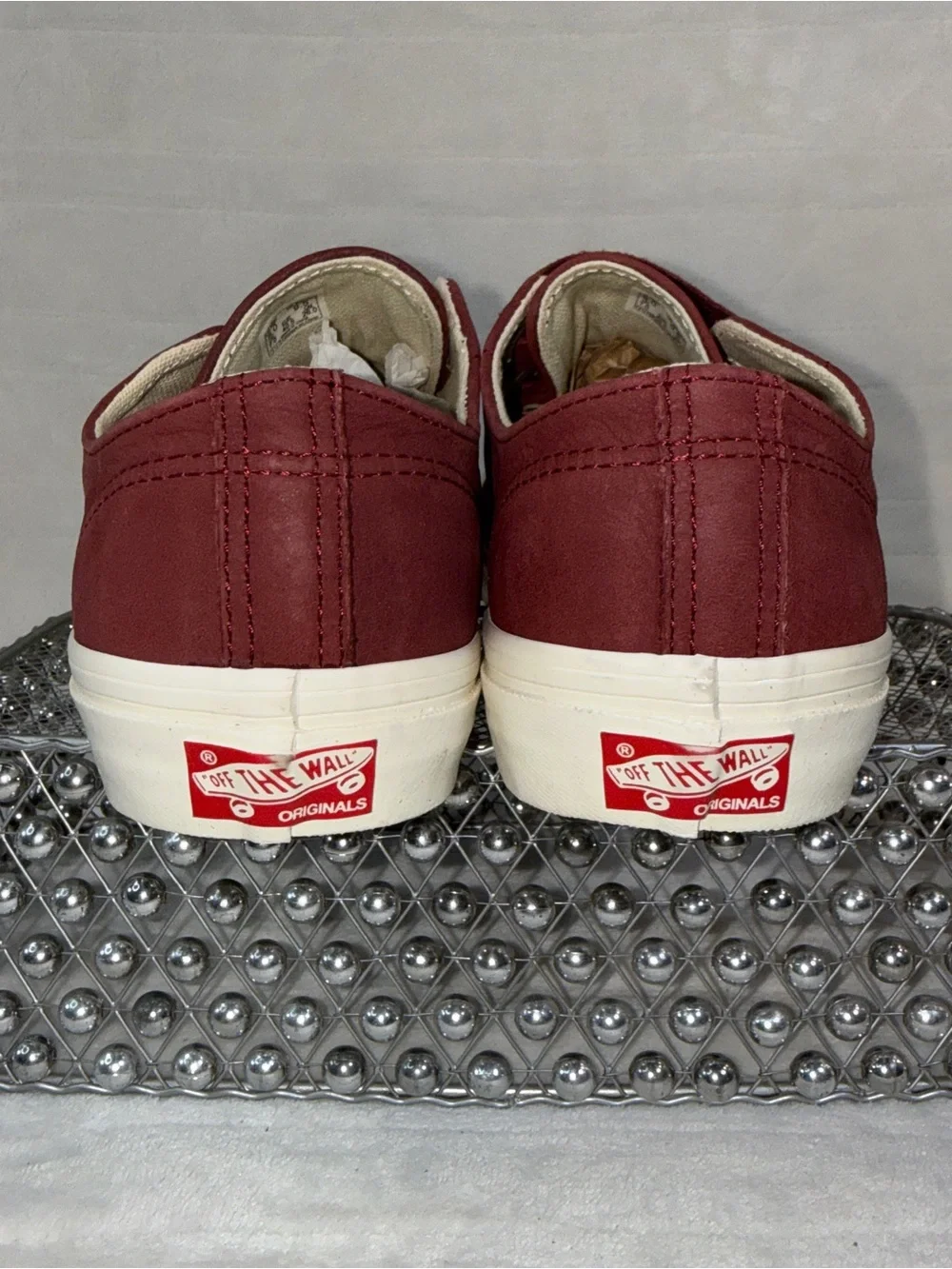 Vans  Maroon Triple-Strap Canvas Sneakers size 8 men / 9.5 women